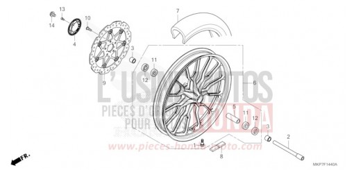 ROUE AVANT (CB400XAK,CB500X,CB500XAK/L/M) CB500XAK de 2020